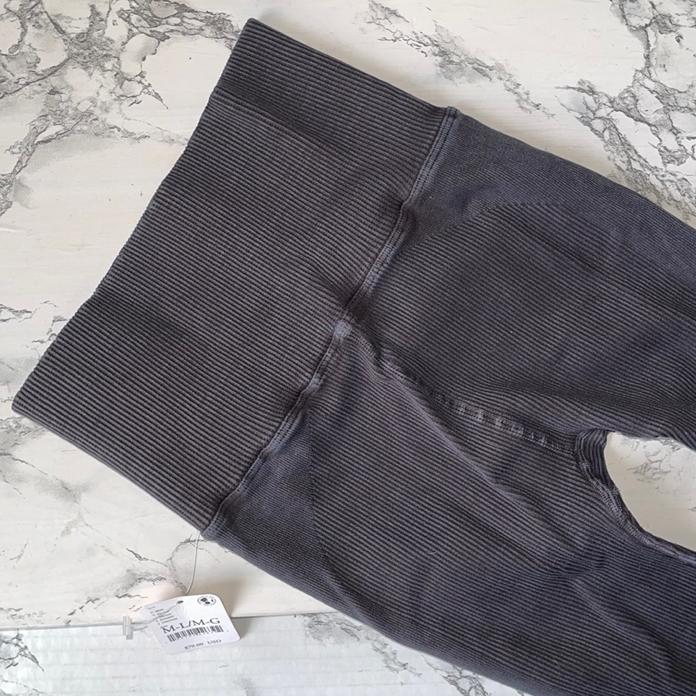FP MOVEMENT BY FREE PEOPLE ULTRA HIGH RISE 7/8 LEGGING 4 WAY RIB STRETCH SZ M/L - Picture 2 of 16